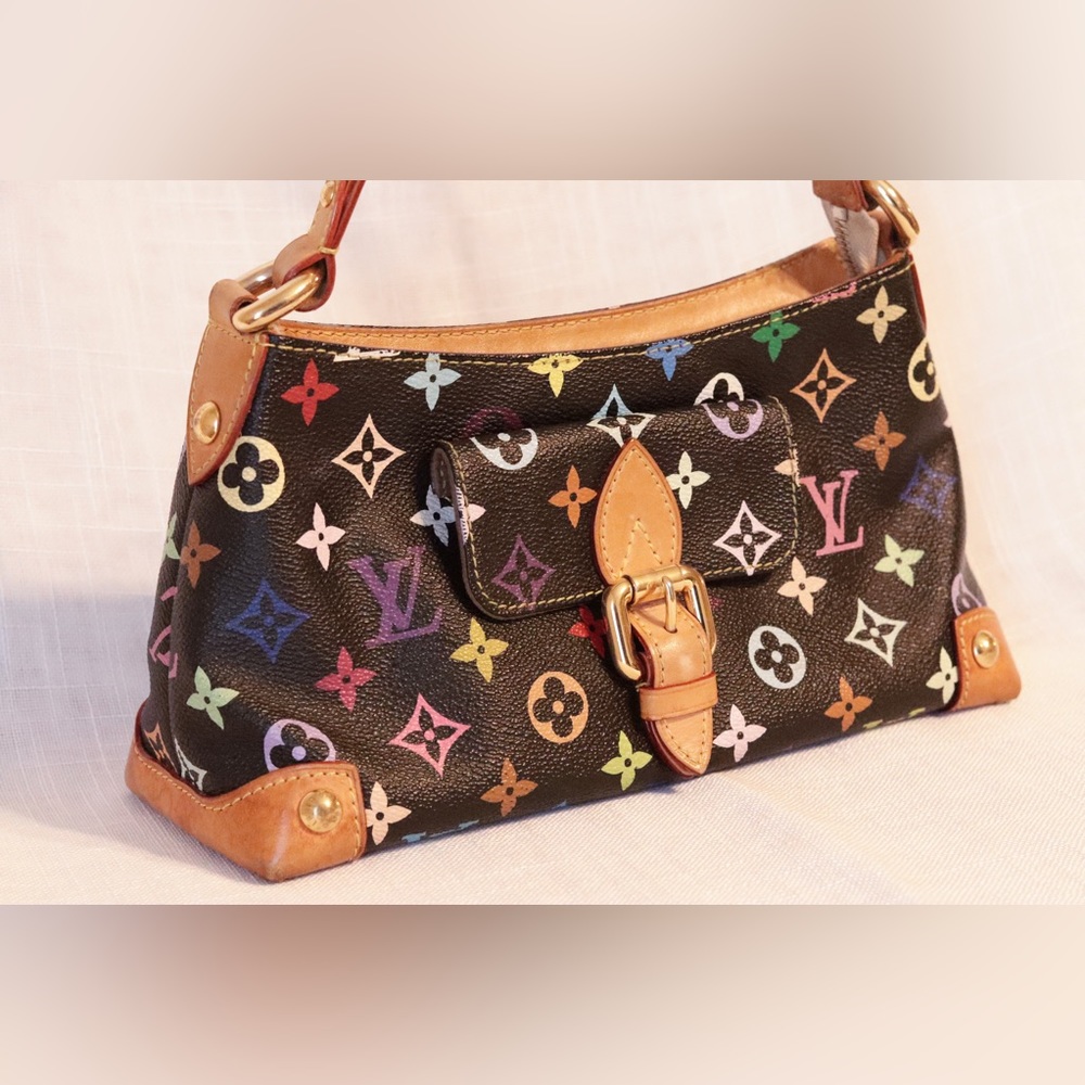 Authentic Louis Vuitton x Takashi Murakami, Eliza Shoulder Bag, Noir